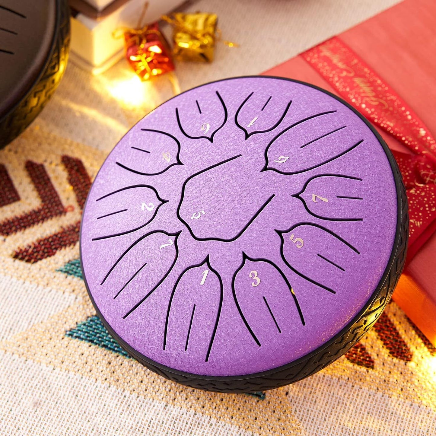 Rain Drum Steel Tongue Drum Hand Drum for Yoga Mind Meditation Gift 3 in / 6 IN