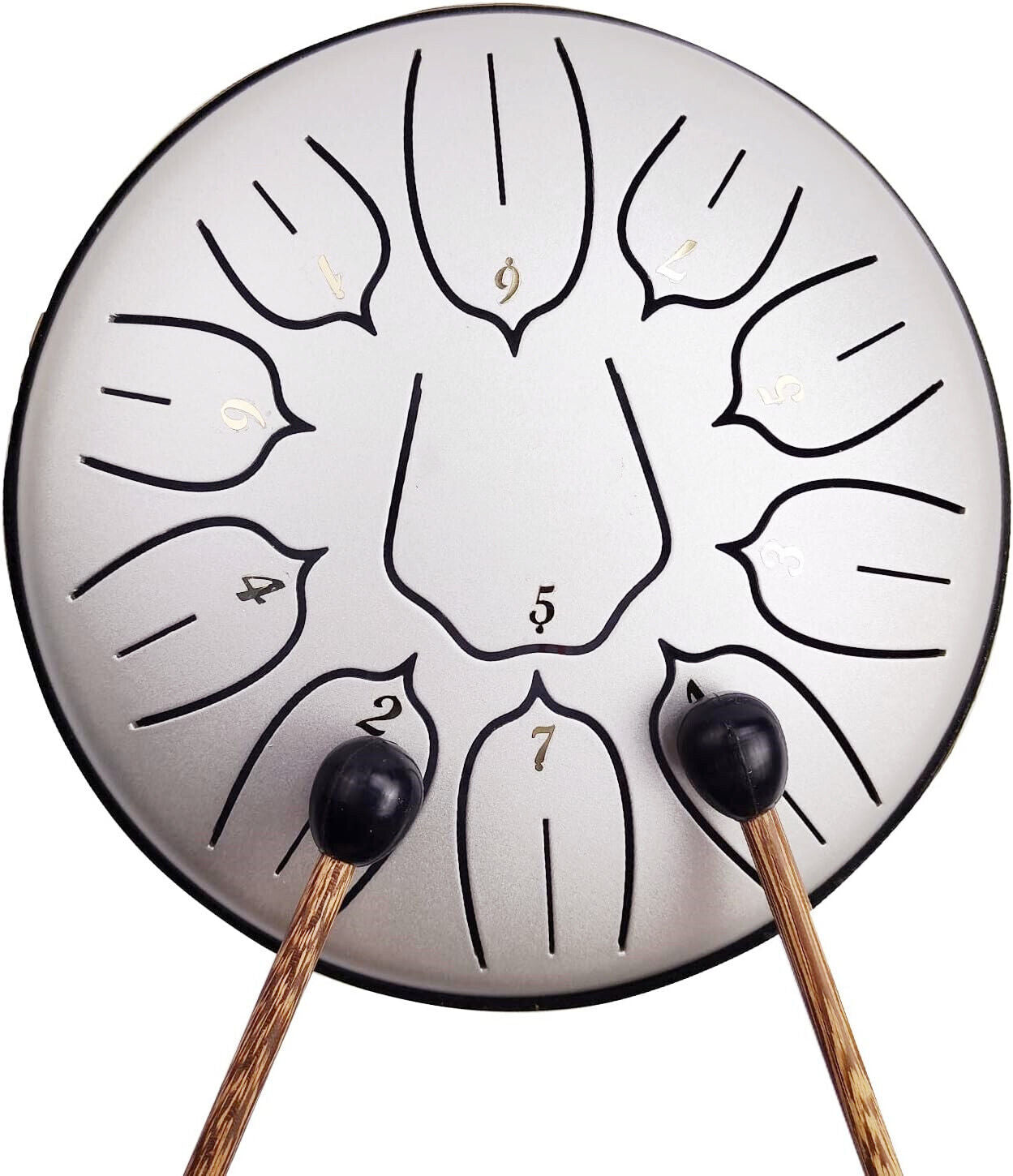 Rain Drum Steel Tongue Drum Hand Drum for Yoga Mind Meditation Gift 3 in / 6 IN