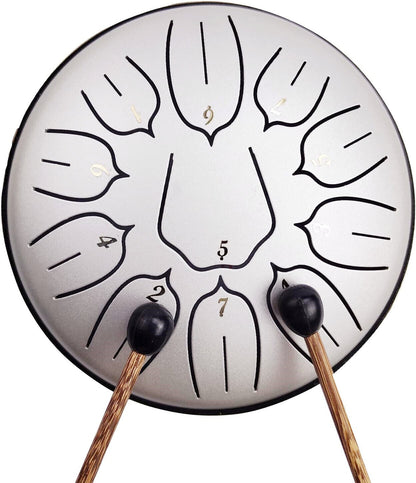 Rain Drum Steel Tongue Drum Hand Drum for Yoga Mind Meditation Gift 3 in / 6 IN