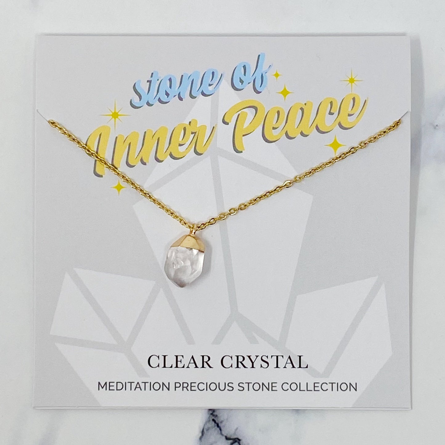 Meditation Semi-Precious Stone Pendant Necklace