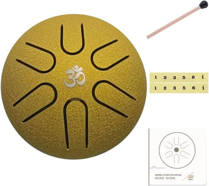 Rain Drum Steel Tongue Drum Hand Drum for Yoga Mind Meditation Gift 3 in / 6 IN