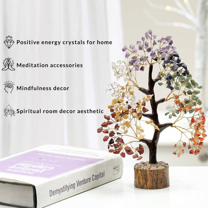 7 Chakra Tree of Life, Crystals, Gifts for Women, Crystal Tree, Money Tree, Crystals and Healing Stones, Birthday Gifts for Women, Home Decor, Office Decor, Crystal Tree for Positive Energy