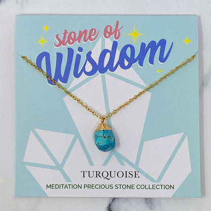 Meditation Semi-Precious Stone Pendant Necklace