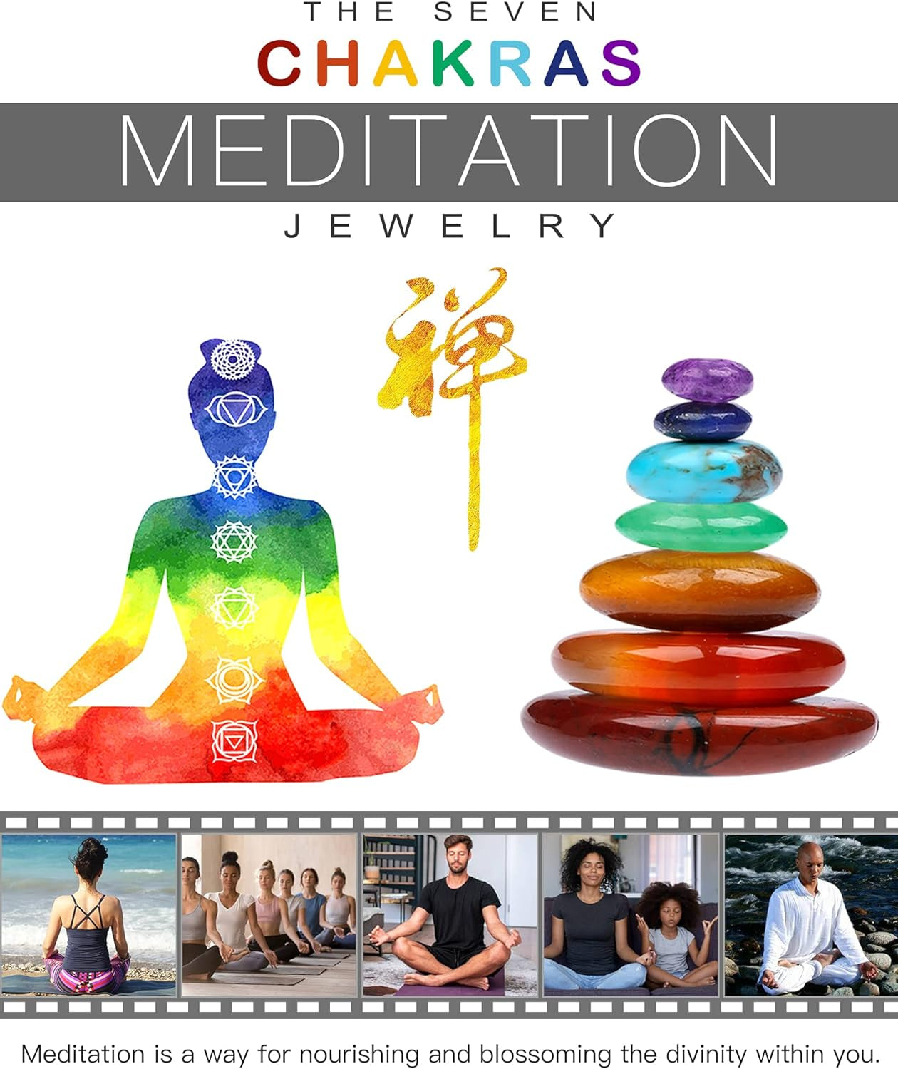 Multi-Purpose Chakra Jewelry for Women/Men, Necklaces and Bracelets, Meditation,Calmness, Anxiety Relief Items