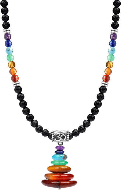 Multi-Purpose Chakra Jewelry for Women/Men, Necklaces and Bracelets, Meditation,Calmness, Anxiety Relief Items