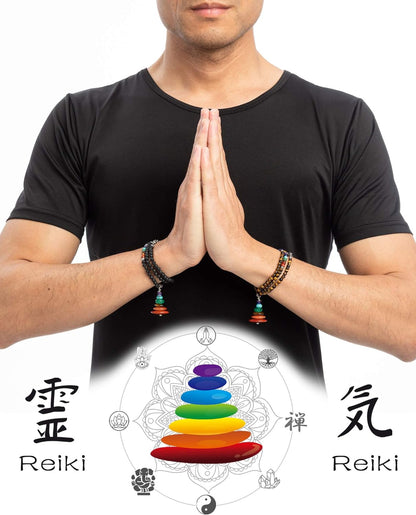 Multi-Purpose Chakra Jewelry for Women/Men, Necklaces and Bracelets, Meditation,Calmness, Anxiety Relief Items