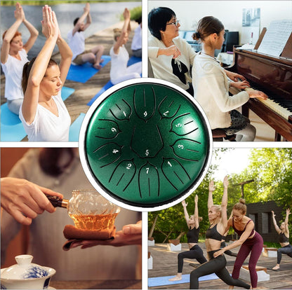 Rain Drum Steel Tongue Drum Hand Drum for Yoga Mind Meditation Gift 3 in / 6 IN