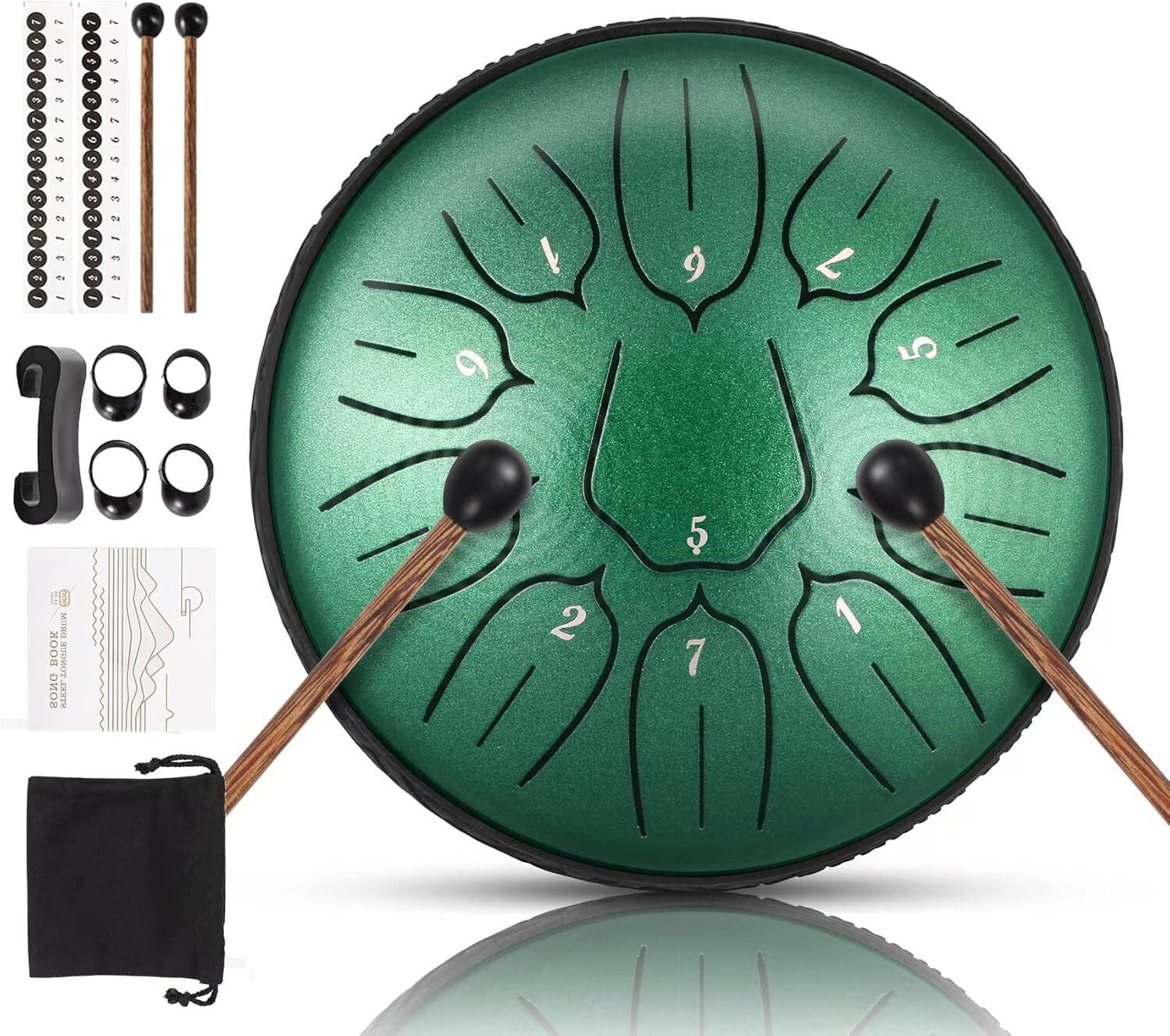 Rain Drum Steel Tongue Drum Hand Drum for Yoga Mind Meditation Gift 3 in / 6 IN