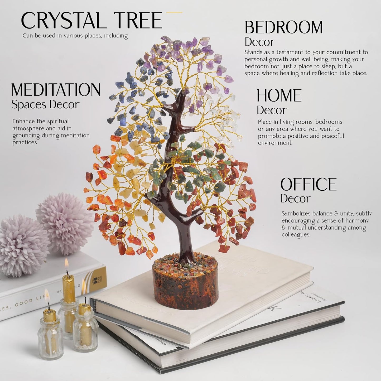 7 Chakra Tree of Life, Crystals and Healing Stones, Crystal Tree of Life, Gemstone Tree, House Warming Gifts New Home, Healing Crystals, Birthday Gifts for Women, New Home Gift Ideas, Return Gifts